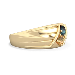 Alexandrite Men's Streamline 14K Yellow Gold ring R0460