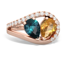 Alexandrite Nestled Heart Keepsake 14K Rose Gold ring R5650