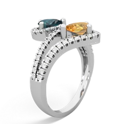 Alexandrite Diamond Dazzler 14K White Gold ring R3000