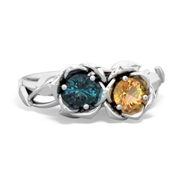 Alexandrite Rose Garden 14K White Gold ring R5510