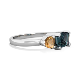 Alexandrite Three Stone 14K White Gold ring R5235