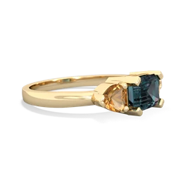 Alexandrite Three Stone 14K Yellow Gold ring R5235