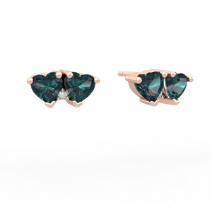 Alexandrite Sweethearts 14K Rose Gold earrings E5260