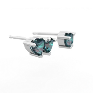 Alexandrite Sweethearts 14K White Gold earrings E5260