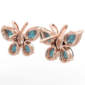Alexandrite Butterfly 14K Rose Gold earrings E2215