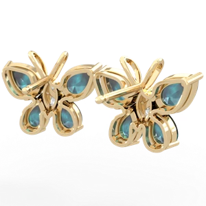 Alexandrite Butterfly 14K Yellow Gold earrings E2215