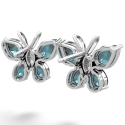 Alexandrite Butterfly 14K White Gold earrings E2215