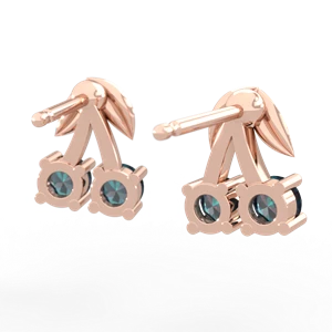 Alexandrite Sweet Cherries 14K Rose Gold earrings E7001