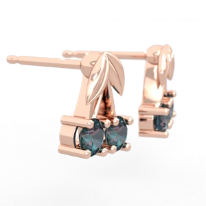 Alexandrite Sweet Cherries 14K Rose Gold earrings E7001