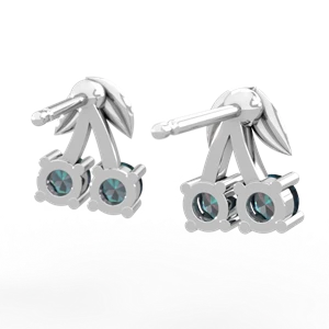 Alexandrite Sweet Cherries 14K White Gold earrings E7001