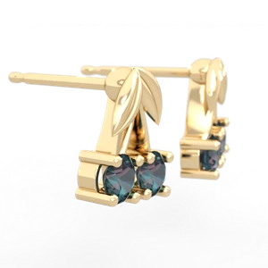 Alexandrite Sweet Cherries 14K Yellow Gold earrings E7001