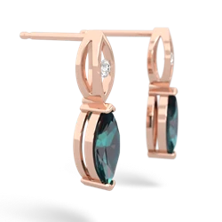 Alexandrite Marquise Drop 14K Rose Gold earrings E5333