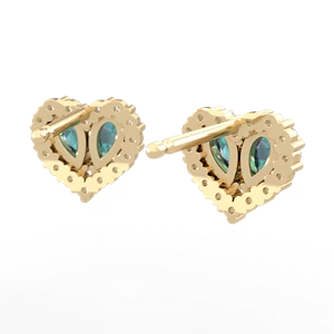 Alexandrite Halo 14K Yellow Gold earrings E7008