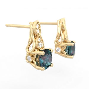 Alexandrite Antique Elegance 14K Yellow Gold earrings E3100