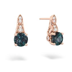 Alexandrite Antique Elegance 14K Rose Gold earrings E3100