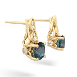 Alexandrite Antique Elegance 14K Yellow Gold earrings E3100