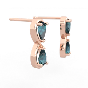 Alexandrite Infinity 14K Rose Gold earrings E5050