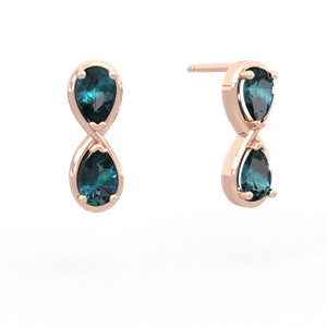 Alexandrite Infinity 14K Rose Gold earrings E5050