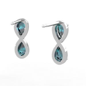 Alexandrite Infinity 14K White Gold earrings E5050