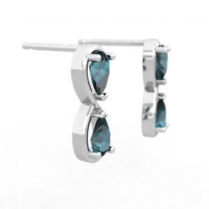 Alexandrite Infinity 14K White Gold earrings E5050