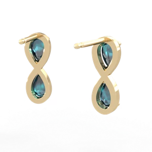 Alexandrite Infinity 14K Yellow Gold earrings E5050
