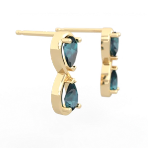 Alexandrite Infinity 14K Yellow Gold earrings E5050