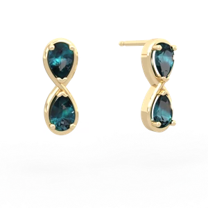 Alexandrite Infinity 14K Yellow Gold earrings E5050