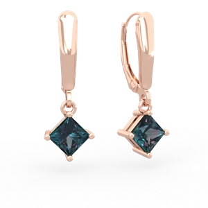 matching earrings - 6mm Princess Lever Back