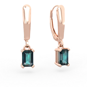 matching earrings - 6x4mm Emerald-Cut Lever Back