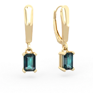 matching earrings - 6x4mm Emerald-Cut Lever Back