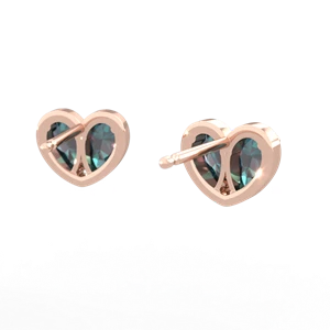 Alexandrite 'Our Heart' 14K Rose Gold earrings E5072