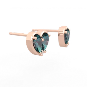 Alexandrite 'Our Heart' 14K Rose Gold earrings E5072