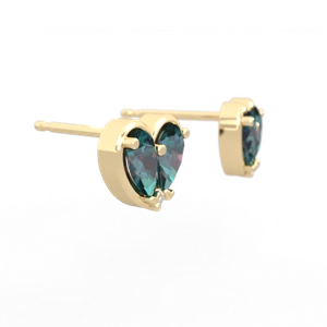 Alexandrite 'Our Heart' 14K Yellow Gold earrings E5072