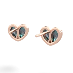 Alexandrite 'Our Heart' 14K Rose Gold earrings E5072