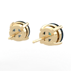 Alexandrite 8Mm Round Stud 14K Yellow Gold earrings E1788
