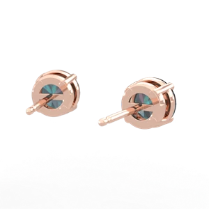 Alexandrite 6Mm Round Stud 14K Rose Gold earrings E1786