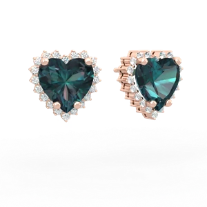matching earrings - Sparkling Halo Heart