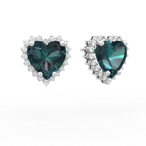 matching earrings - Sparkling Halo Heart