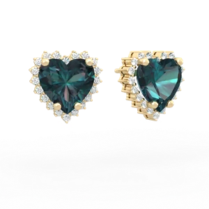 matching earrings - Sparkling Halo Heart