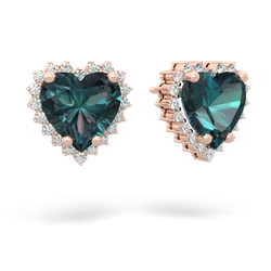 matching earrings - Sparkling Halo Heart