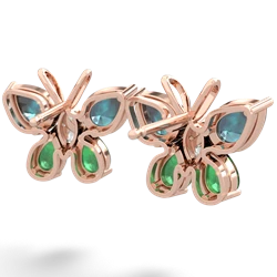 Alexandrite Butterfly 14K Rose Gold earrings E2215