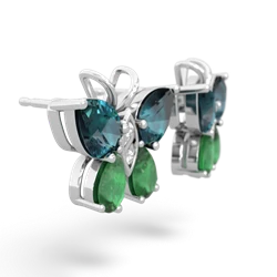 Alexandrite Butterfly 14K White Gold earrings E2215