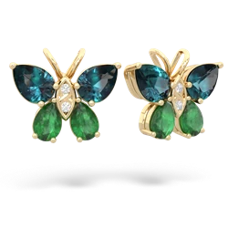 Alexandrite Butterfly 14K Yellow Gold earrings E2215