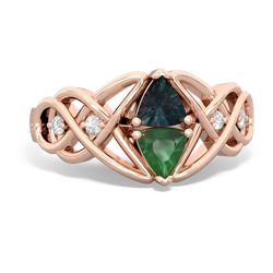 Alexandrite Keepsake Celtic Knot 14K Rose Gold ring R5300