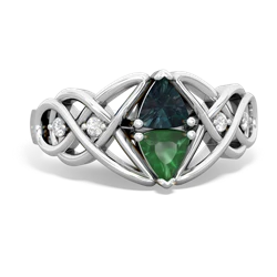 Alexandrite Keepsake Celtic Knot 14K White Gold ring R5300