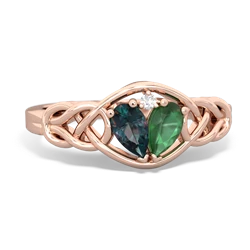 Alexandrite Celtic Love Knot 14K Rose Gold ring R5420