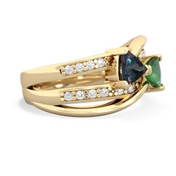 Alexandrite Bowtie 14K Yellow Gold ring R2360