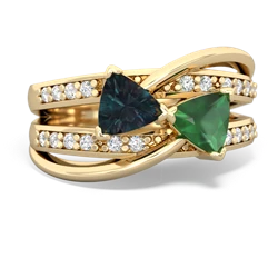 Alexandrite Bowtie 14K Yellow Gold ring R2360