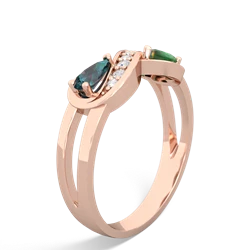 Alexandrite Diamond Infinity 14K Rose Gold ring R5390