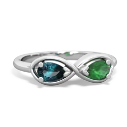 Alexandrite Infinity 14K White Gold ring R5050